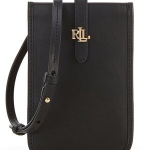 Ralph Lauren Black Crossbody Bag with Gold Accents
